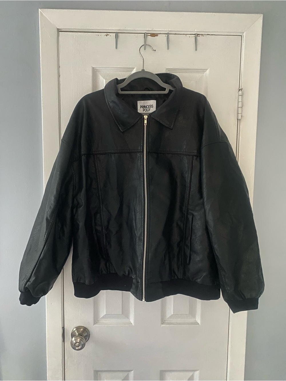 Princess Polly Black Goldsmith Faux Leather Zip-Front Jacket